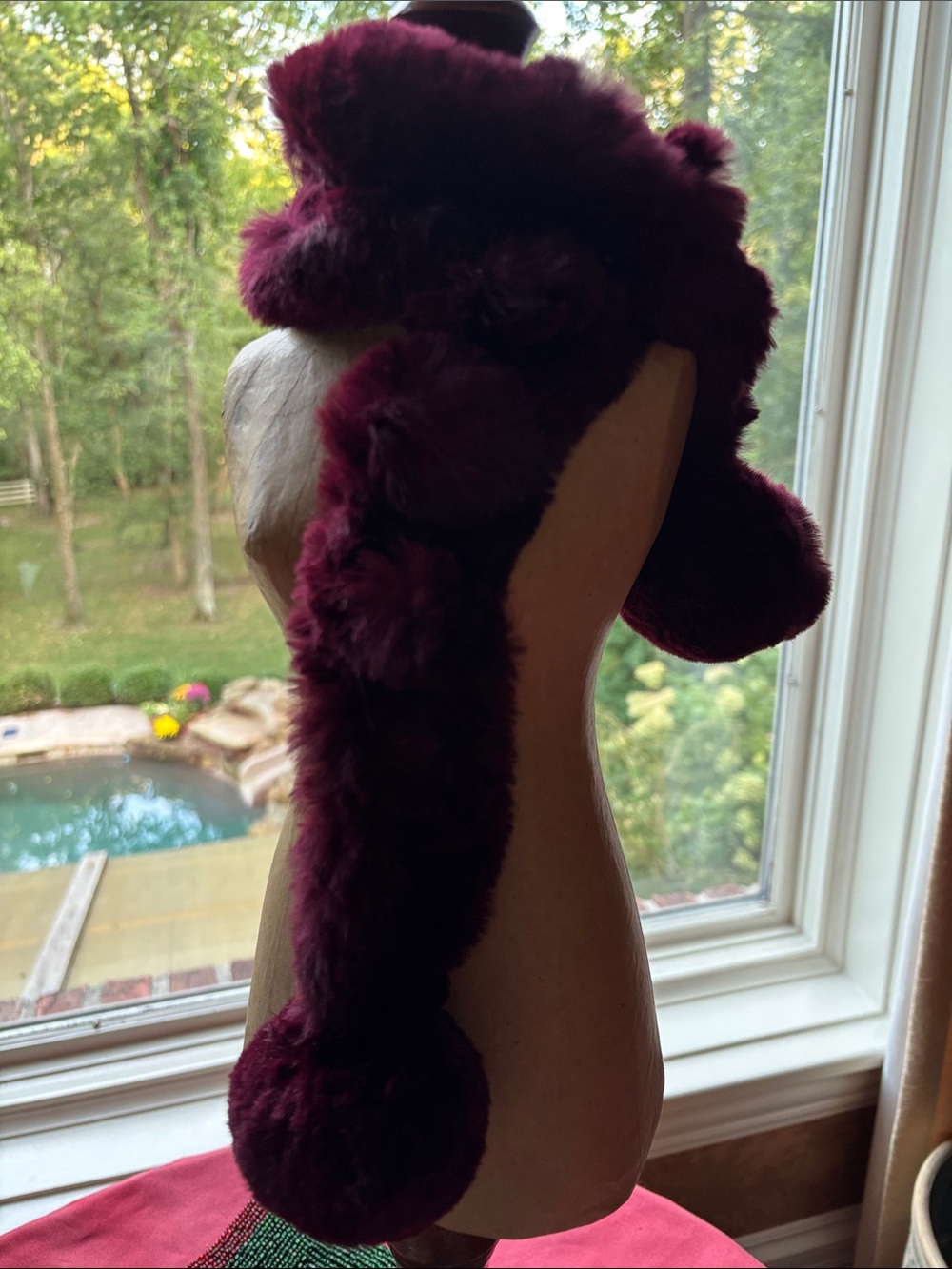 Real rabbit scarf